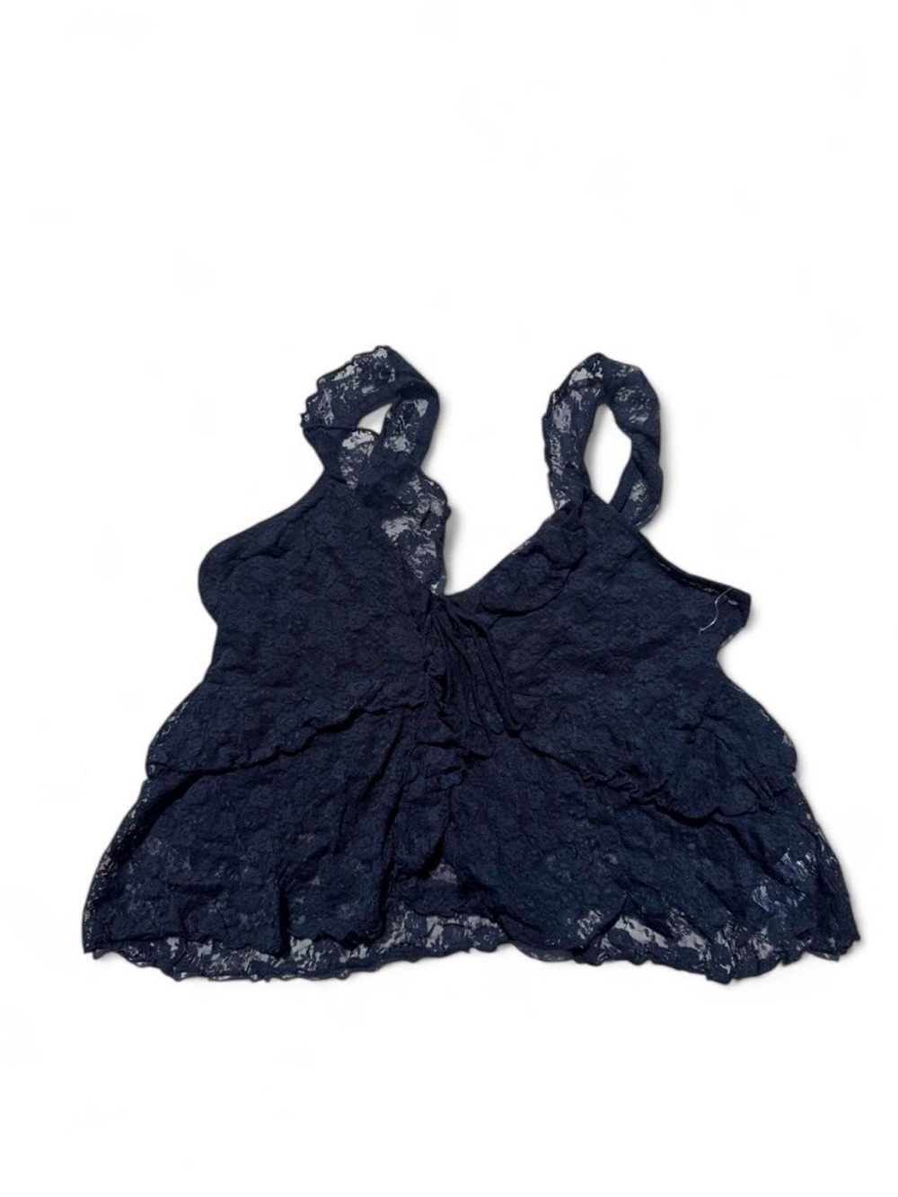 y2k Old Navy Navy Blue Lace Babydoll Coquette Tank Top